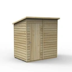 Forest Garden Overlap Pressure Treated 6x4 Pent Shed - No Window -OUTSUNNY Store 4937999 2