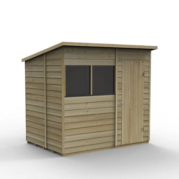 Forest Garden Overlap Pressure Treated 7x5 Pent Shed 2 Forest Garden Overlap Pressure Treated 7x5 Pent Shed - Image 2