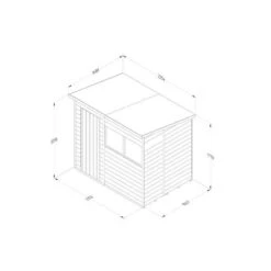 Forest Garden Overlap Pressure Treated 7x5 Pent Shed 15 Forest Garden Overlap Pressure Treated 7x5 Pent Shed -OUTSUNNY Store 4938002 4