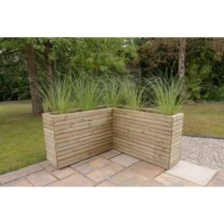 Forest Garden Linear Corner Planter 1.6m 5 Forest Garden Linear Corner Planter 1.6m -OUTSUNNY Store 4938064 1