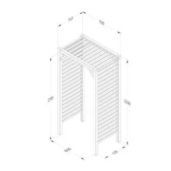 Forest Garden Slatted Arch -OUTSUNNY Store 4938248 6