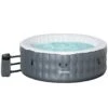 Outsunny Inflatable Hot Tub Spa Round With Cover For 4-6 People 195cm - Grey