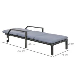 Outsunny Rattan Single Lounge - Grey -OUTSUNNY Store 4Gza1217eecc2a41a 3d2b3e23 b59d 4695 bbcf f658c85044bb