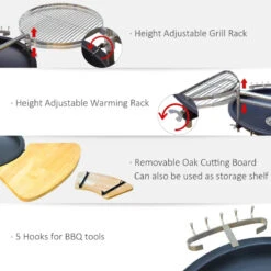 Outsunny Outdoor BBQ With Double Grill And Cutting Board 16 Outsunny Outdoor BBQ With Double Grill And Cutting Board -OUTSUNNY Store 4nr88c181196f9d03 jpg