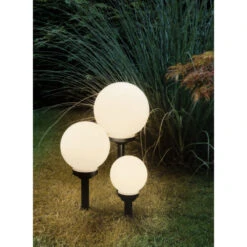 EGLO Solar Lights Sphere Set Of 3 -OUTSUNNY Store 5047406 EGLO Solar Lights Sphere Set of 3 4