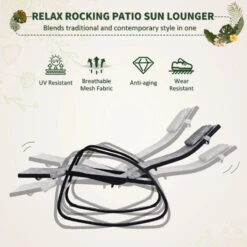 Outsunny Rocking Chair - Light Grey -OUTSUNNY Store 5Hra09188d8788b14 jpg