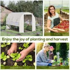 Outsunny Greenhouse Polytunnel 3x2x2m - White -OUTSUNNY Store 5Tzb101859a21d96e jpg