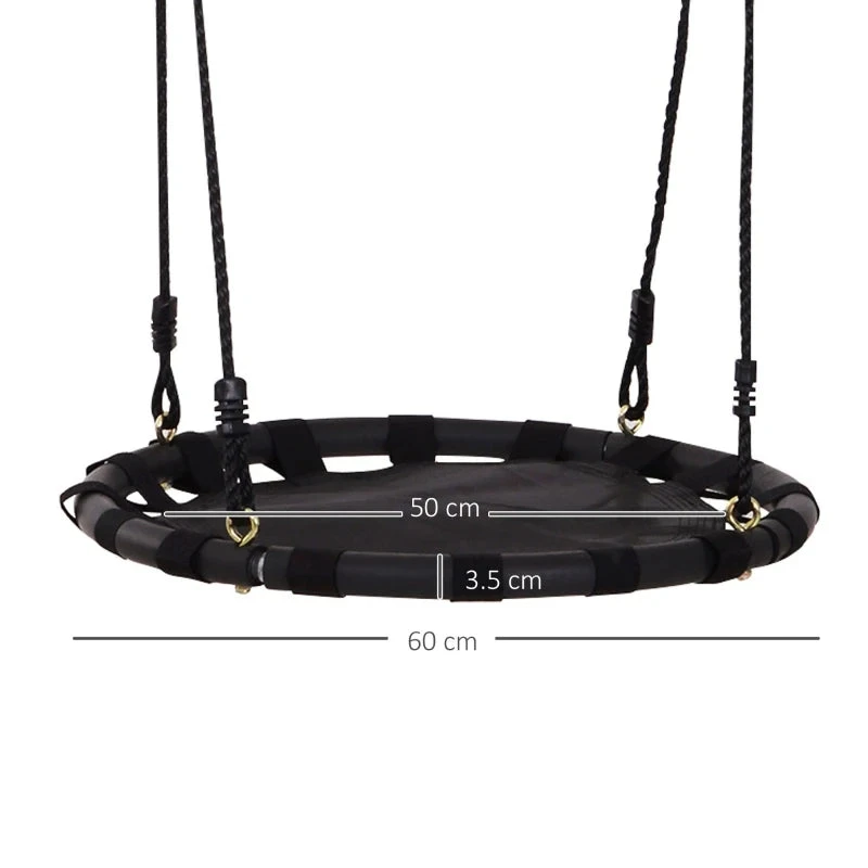 HOMCOM Children's Swing - Black 3 HOMCOM Children's Swing - Black - Image 3
