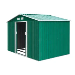 Outsunny Galvanised Metal Garden Shed 9ft X 6ft - Green -OUTSUNNY Store 5nQdaa188d3a6e87c jpg