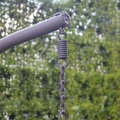 Silver & Stone Ariana Hanging Cocoon Rattan Double Egg Chairs - Grey -OUTSUNNY Store 61 1ncNjs L. AC SL1000