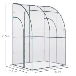 Outsunny Greenhouse Lean To 143x118x212 Cm - Clear 14 Outsunny Greenhouse Lean To 143x118x212 Cm - Clear -OUTSUNNY Store 6JEa1217ee2cf1040 jpg