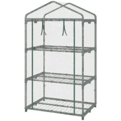 Outsunny Mini Greenhouse 3 Tier 69Lx49Wx125H Cm - Clear -OUTSUNNY Store 6ZOdaa17f0101243d jpg