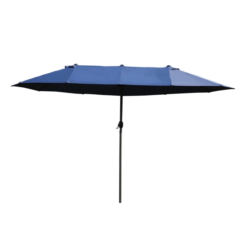 Outsunny Double Parasol 4.6m - Blue 12 Outsunny Double Parasol 4.6m - Blue - Image 12