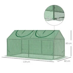 Outsunny Mini Greenhouse 119 X 60 X 60 Cm - Green -OUTSUNNY Store 6lSa1217e7a564862 jpg
