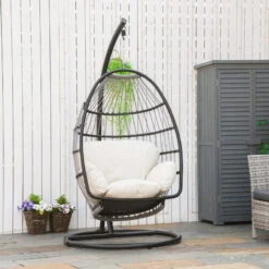 Outsunny Rattan Hanging Egg Chair Black 12 Outsunny Rattan Hanging Egg Chair Black -OUTSUNNY Store 7Tv6ff1801c81fd76 jpg