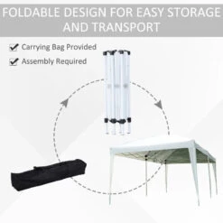 Outsunny Gazebo 3m X 6m - White -OUTSUNNY Store 7zQafe17e906a8828 jpg