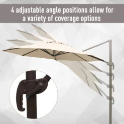 Outsunny Cantilever Parasol 3m - Beige -OUTSUNNY Store 8AS88c1813d5badf2 jpg
