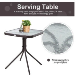 Outsunny Glider Rocking Chair & Table Set - Grey -OUTSUNNY Store 8NU75618701d0763c jpg