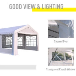 Outsunny Gazebo Marquee Party Tent Wedding Canopy Steel Frame Water Resistant Size 6x4 M-White -OUTSUNNY Store 8iC9db17dc466abe5 3d272abb 3ad0 4318 9c81 e2432ac3b0c3