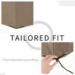 Outsunny Outdoor Garden Rattan Furniture Protective Cover Beige 275x205cm -OUTSUNNY Store 8yKa0917fc0264a13 jpg