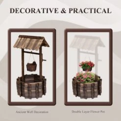 Outsunny Wooden Well 11 Outsunny Wooden Well -OUTSUNNY Store 939a0917ee2cf04ee 75ccb6df dcd9 4a04 8c68 27a28cd0b927