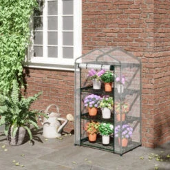Outsunny Mini Greenhouse 3 Tier 69Lx49Wx125H Cm - Clear -OUTSUNNY Store 95m6ff17f0101243d jpg