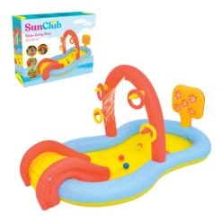 Sun Club Paddling Pool With Slide & Water Spray 2.2m -OUTSUNNY Store 98729