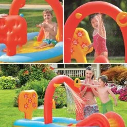 Sun Club Paddling Pool With Slide & Water Spray 2.2m -OUTSUNNY Store 98729 5