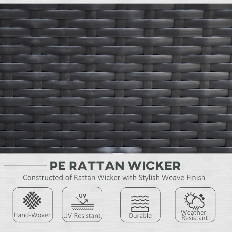 Outsunny Outdoor Rattan Furniture Sectional Sofa Set 7 Piece - Brown & Cream 5 Outsunny Outdoor Rattan Furniture Sectional Sofa Set 7 Piece - Brown & Cream - Image 5