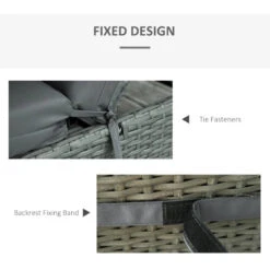 Outsunny Set Of 2 Lounger Cushions - Dark Grey -OUTSUNNY Store 9Upb10186cc9c13d1 jpg