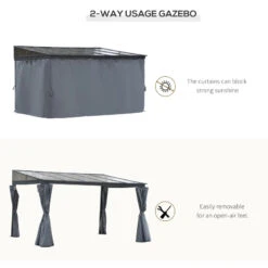 Outsunny Outdoor Lean To Pergola Gazebo 4 X 3m - Grey 17 Outsunny Outdoor Lean To Pergola Gazebo 4 X 3m - Grey -OUTSUNNY Store 9oqb1017f62ef8c92 jpg