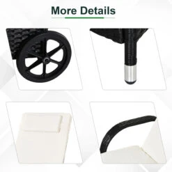 Outsunny Rattan Lounge Set With Side Table - Black -OUTSUNNY Store AV975617eecc29e64 jpg