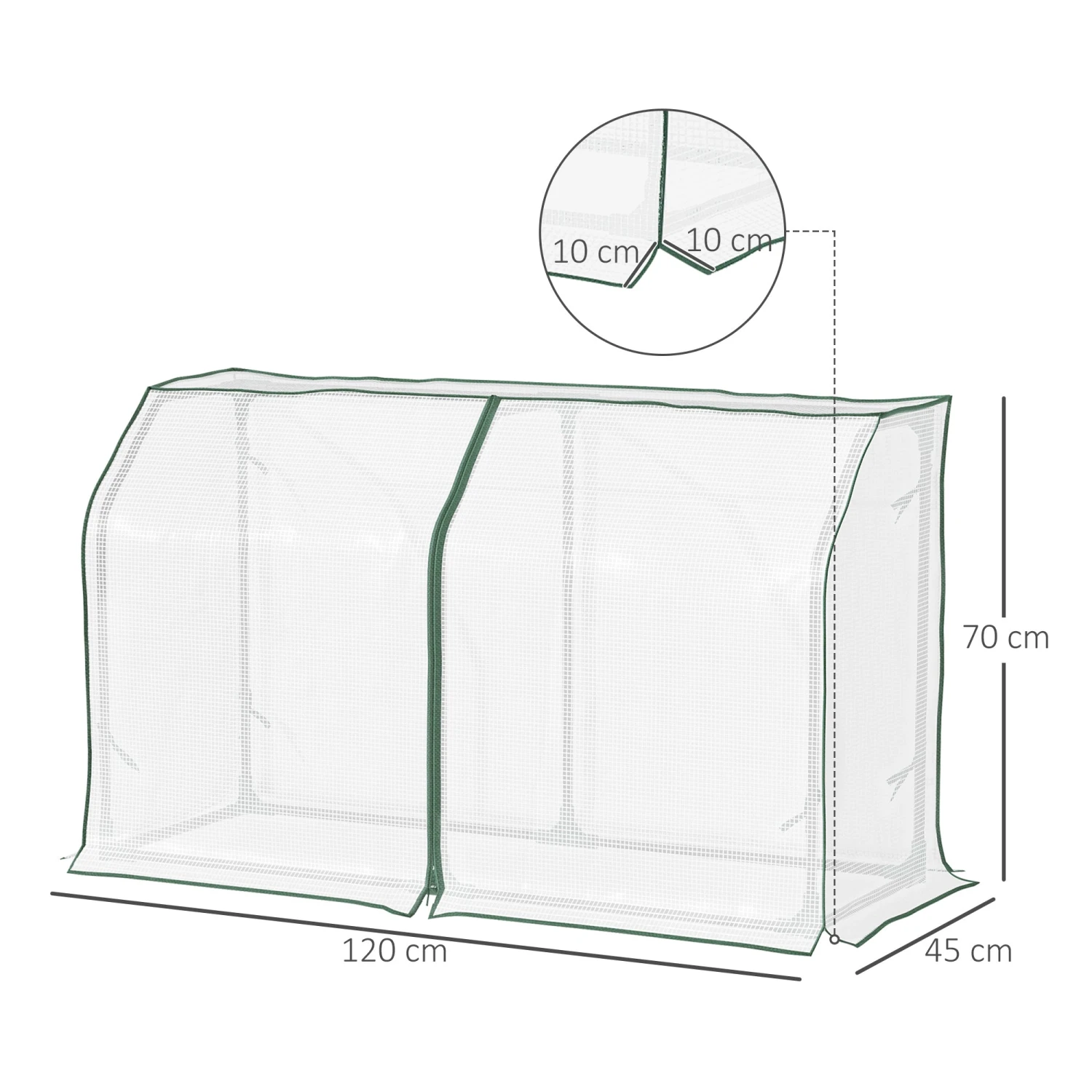 Outsunny Mini Greenhouse Portable Garden Growhouse 3 Outsunny Mini Greenhouse Portable Garden Growhouse - Image 3