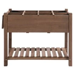 Outsunny Wooden Raised Garden Plant Stand Tall Flower Bed With Shelf 123 X 54 X 74cm 17 Outsunny Wooden Raised Garden Plant Stand Tall Flower Bed With Shelf 123 X 54 X 74cm -OUTSUNNY Store B1Vec917dc5b043d1 0e63b439 3dcd 4798 9088 5bb8b633ccd5