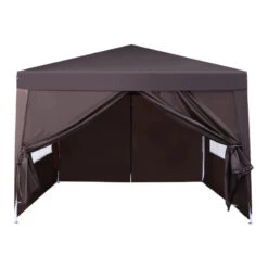 Outsunny Gazebo 3mx3m - Coffee -OUTSUNNY Store BFJdaa184613176a4 jpg