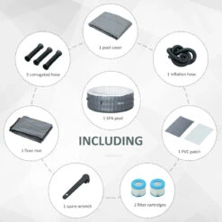 Outsunny Round Hot Tub 4 Person, Light Grey -OUTSUNNY Store BHx3d618041c96579 jpg