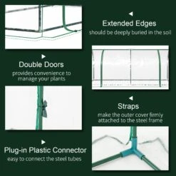 Outsunny Tunnel Greenhouse Green Grow House 200 X 100 X 80cm -OUTSUNNY Store Bi2a0917edc607cf0 e80320b4 cc88 43e6 9934 dd173ef8c10a
