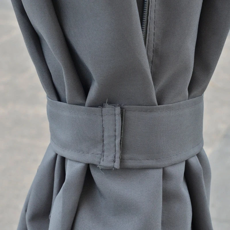 Outsunny Outdoor Lean To Pergola Gazebo 4 X 3m - Grey 8 Outsunny Outdoor Lean To Pergola Gazebo 4 X 3m - Grey - Image 8