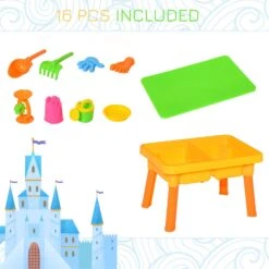 HOMCOM Kids Sand And Water Table Playset 15 HOMCOM Kids Sand And Water Table Playset -OUTSUNNY Store Bzk33717dc1534e98 4580ab09 d958 41f2 a57b 0136b5210ca5