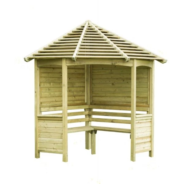 Forest Garden Venetian Corner Arbour 2 Forest Garden Venetian Corner Arbour - Image 2