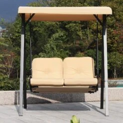 Outsunny 2 Seater Garden Outdoor Swing Chair Lounger Hammock Bench W/ Steel Frame Cushions Adjustable Tilting Canopy Patio Beige 17 Outsunny 2 Seater Garden Outdoor Swing Chair Lounger Hammock Bench W/ Steel Frame Cushions Adjustable Tilting Canopy Patio Beige -OUTSUNNY Store CUG47617dc1273722 fedc37f8 d7fb 4a53 a562 03fccec9f8a7