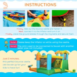 Outsunny Bouncy Castle Farm Style With Paddling Pool -OUTSUNNY Store CdGb101864949b596 jpg
