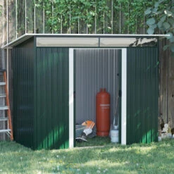 Outsunny Metal Garden Shed 260L X 133W X 200Hcm - Green -OUTSUNNY Store CiQ6ff18746d3c0b0 jpg