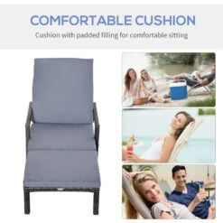 Outsunny Rattan Single Lounge - Grey -OUTSUNNY Store CmQ75617eecc2a41a 331b2dfa 30df 4972 a268 7a43e2bf031f