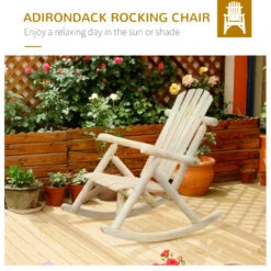 Outsunny Adirondack Rocking Chair -OUTSUNNY Store D0ja0918194313367 jpg