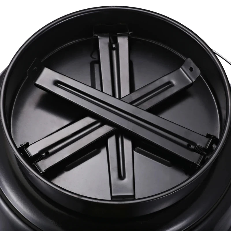 Outsunny Compact Portable Charcoal BBQ Grill - Red 14 Outsunny Compact Portable Charcoal BBQ Grill - Red - Image 14