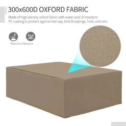 Outsunny Outdoor Garden Rattan Furniture Protective Cover Beige 275x205cm -OUTSUNNY Store DkP88c17fc0264a13 jpg