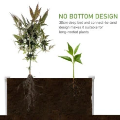 Outsunny Garden Raised Bed 120x90x30 Cm - Grey -OUTSUNNY Store ECk88c17f6895d93d jpg