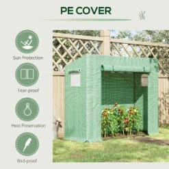 Outsunny Outdoor Greenhouse Poly Tunnel Plants Reinforced Top Cover 1.98 X 0.77 X 1.49 M -OUTSUNNY Store EIu14617e70daf79e