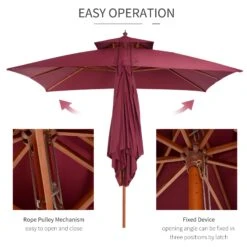 Outsunny Patio Umbrella -OUTSUNNY Store Ecca2f17dc2c1866a